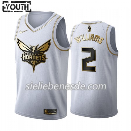 Kinder NBA Charlotte Hornets Trikot Marvin Williams 2 Nike 2019-2020 Weiß Golden Edition Swingman